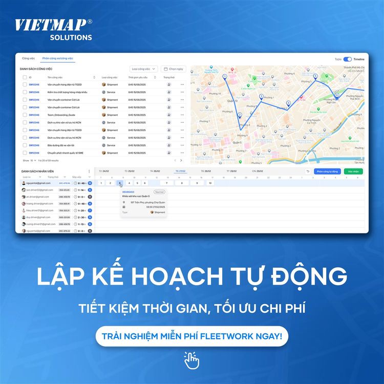 LẬP KẾ HOẠCH TỰ ĐỘNG, TIẾT KIỆM THỜI GIAN VÀ CHI PHÍ